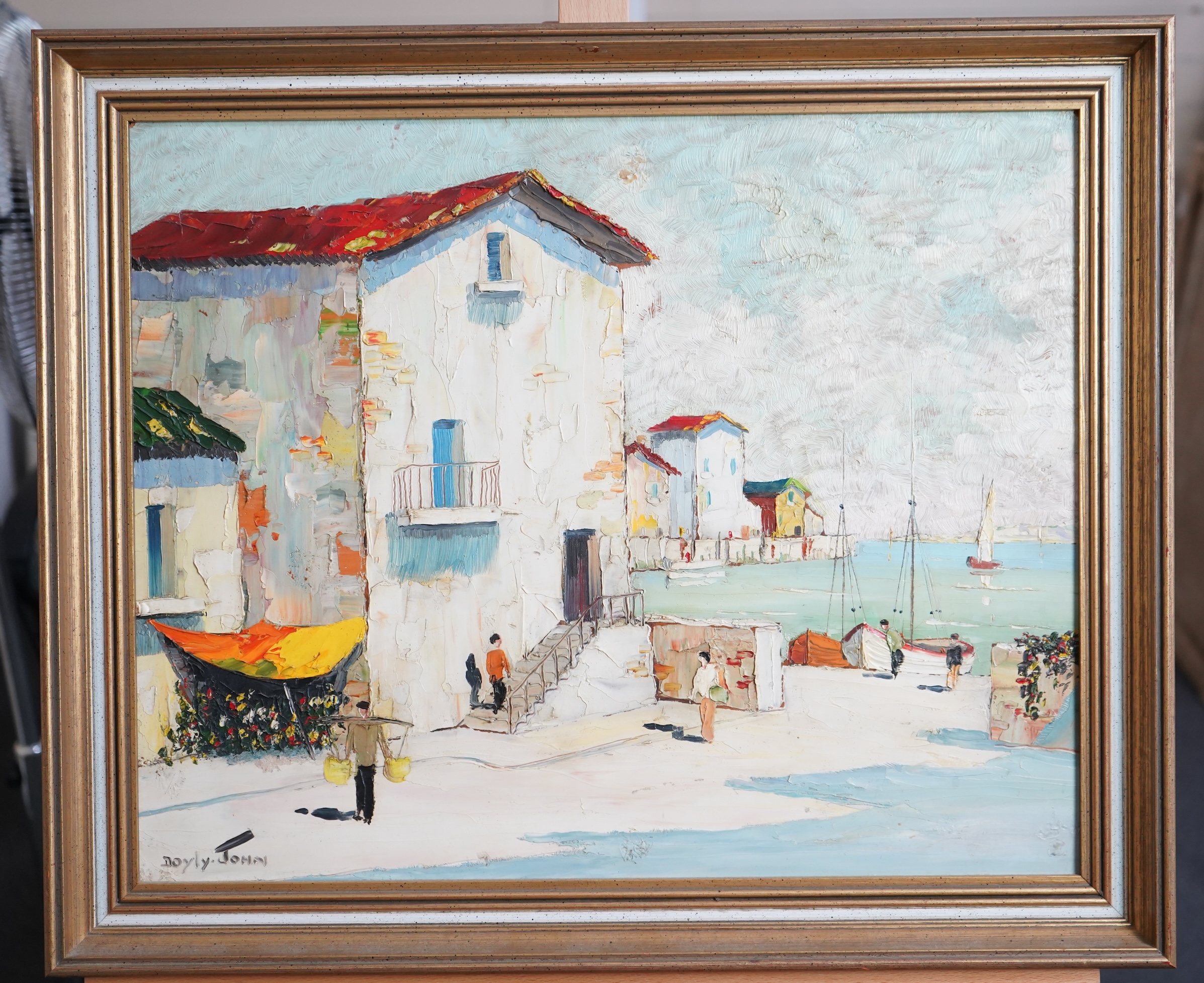 Cecil Rochfort D'Oyly John, 1906-1993, 'Coastal Town, French Riviera'